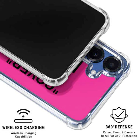 Black and Pink Arrows Galaxy S25 Clear Case